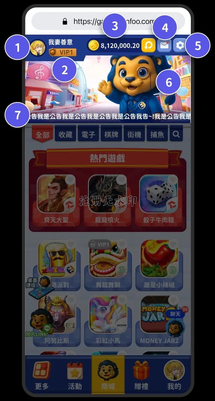 上方資訊區
